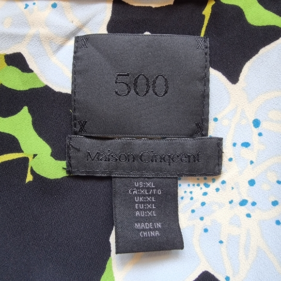 500 Maison Cinqcent Floral Belted Light Flowy Open Front Coat Jacket Sz XL - Picture 7 of 12